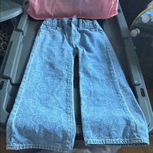 Kids Blue Smiley Face Jeans